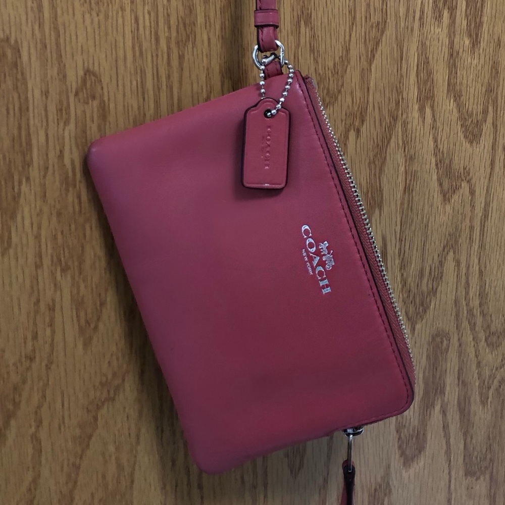 Pink Coach Wristlet